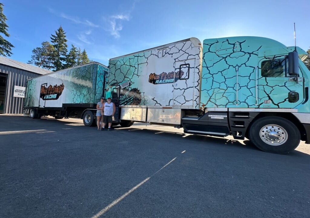 Full Wrap – Box Truck and Trailer – Mountain Racing - USA Wrap Co Gig Harbor WA