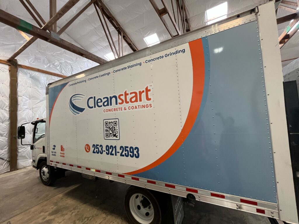 Full Wrap – Box Truck – Cleanstart Concrete & Coatings 5 - USA Wrap Co Gig Harbor WA