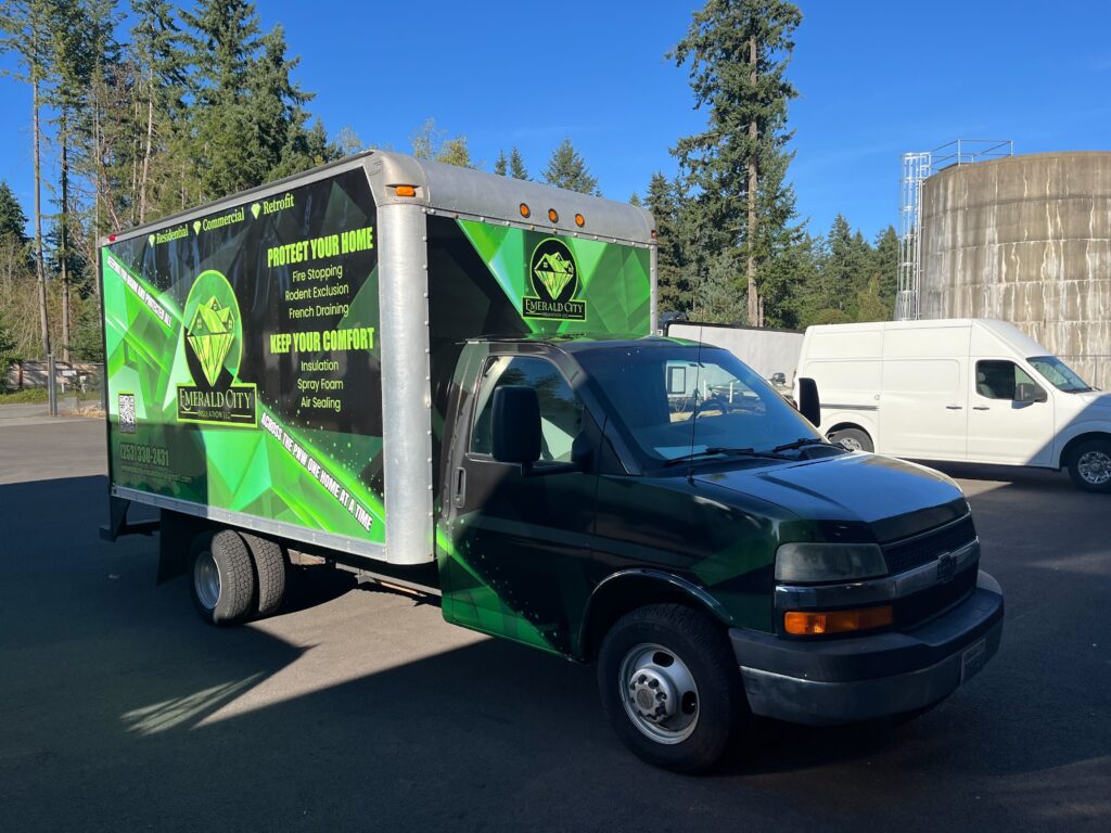 Full Wrap – Box Truck – Emerald City 2 - USA Wrap Co Gig Harbor WA
