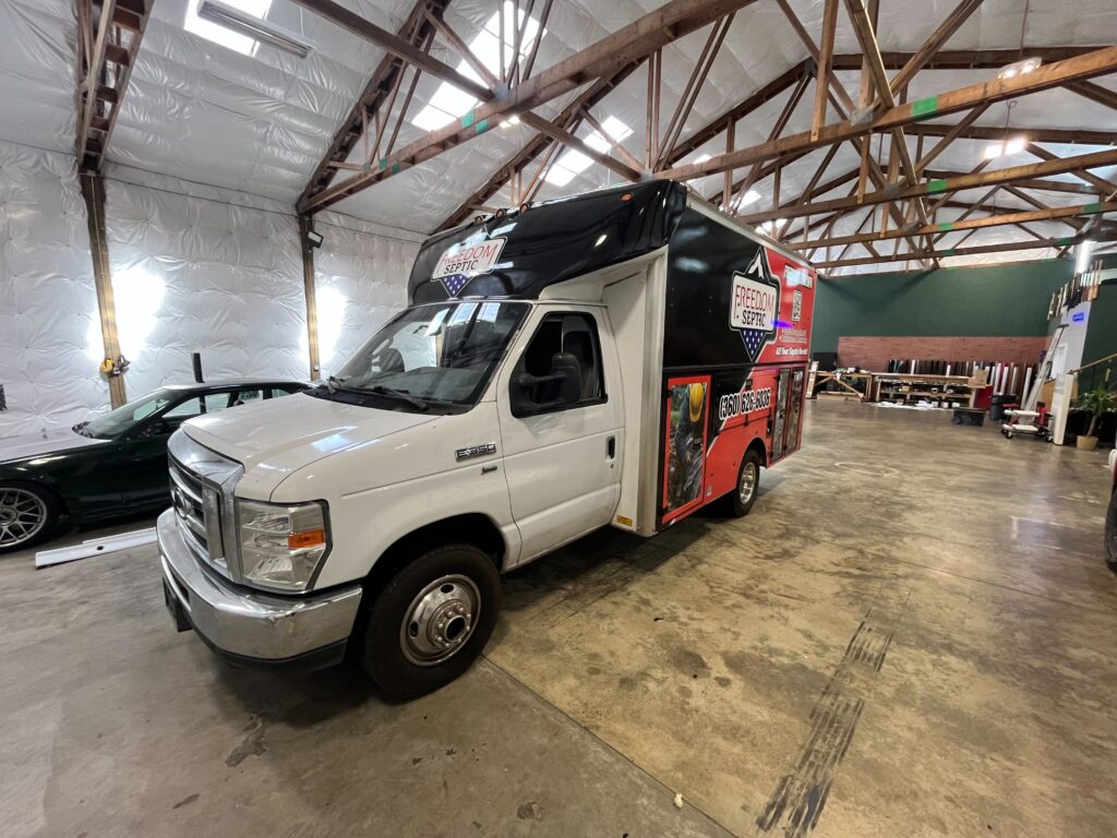 Full Wrap – Box Truck – Freedom Septic 15 - USA Wrap Co Gig Harbor WA
