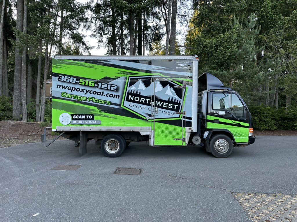 Full Wrap – Box Truck – Northwest Epoxy Coatings - USA Wrap Co Gig Harbor WA
