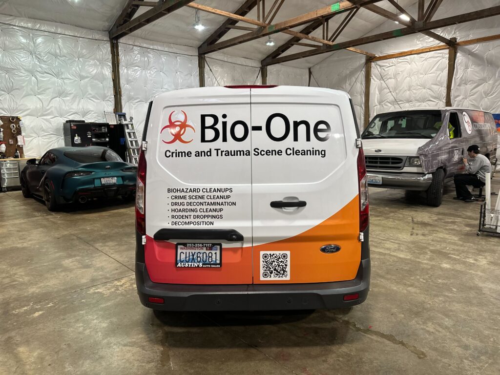 Full Wrap – Cargo Van – Bio-One 2 - USA Wrap Co Gig Harbor WA