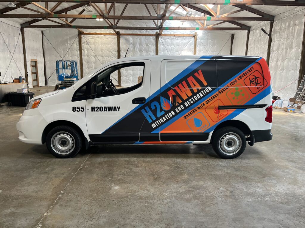 Full Wrap – Cargo Van – H2AWAY - USA Wrap Co Gig Harbor WA