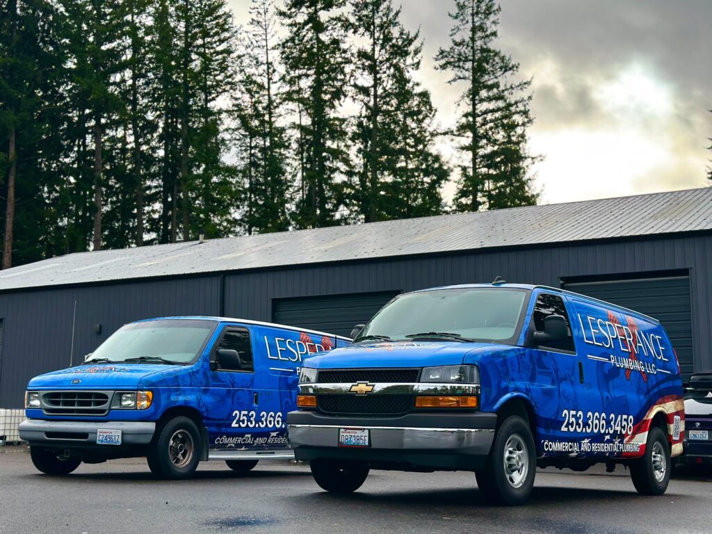 Full Wrap – Cargo Van – Lesperance Plumbing LLC 7 - USA Wrap Co Gig Harbor WA