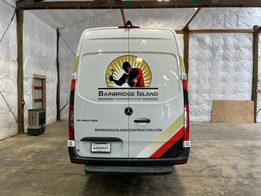 Full Wrap – Sprinter Van – Bainbridge Island Construction 3 - USA Wrap Co Gig Harbor WA