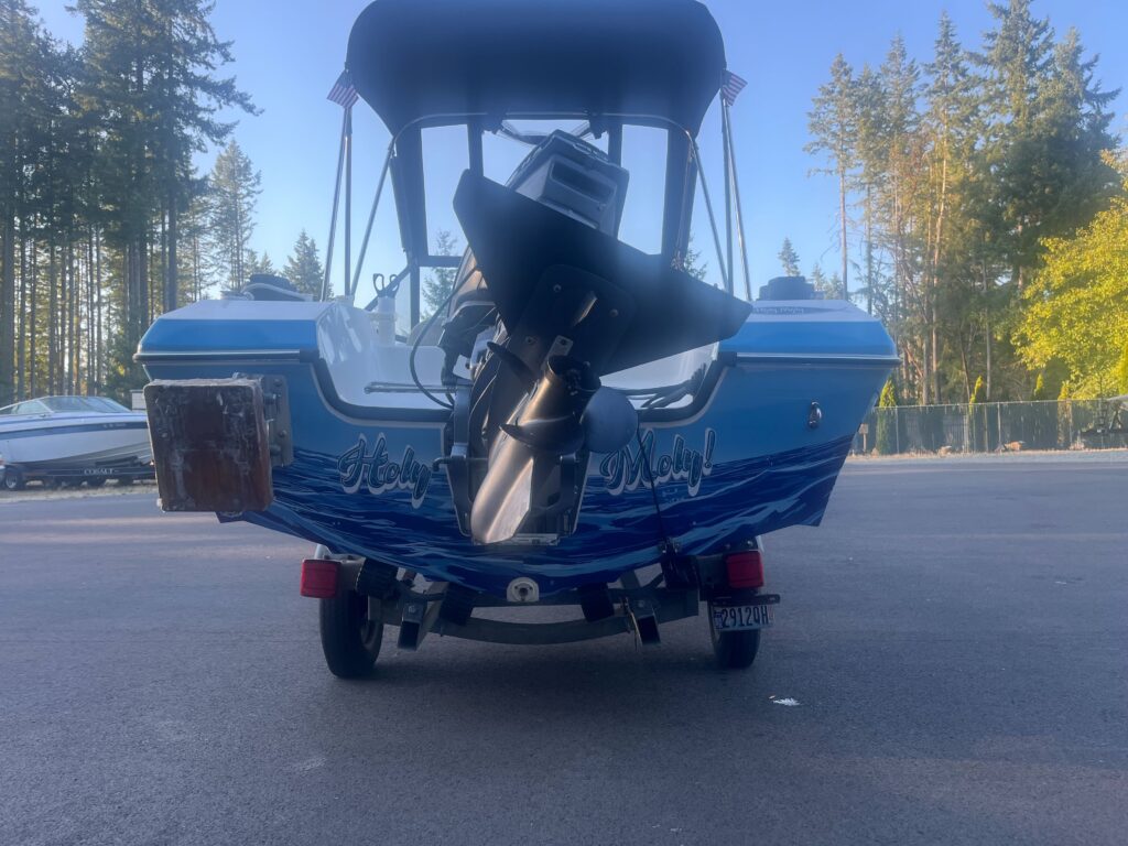 Partial Wrap – Boat – Moly - USA Wrap Co Gig Harbor WA